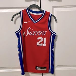 Kids Sixers Joel Embiid Jersey Size S(8)
